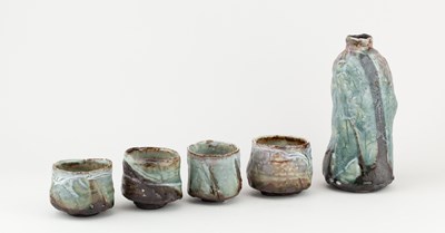 Lot 400 - MARGARET CURTIS (born 1955); a stoneware sake...