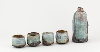Lot 400 - MARGARET CURTIS (born 1955); a stoneware sake...