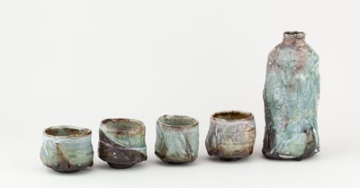 Lot 400 - MARGARET CURTIS (born 1955); a stoneware sake...