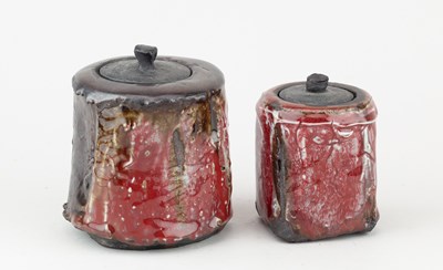 Lot 399 - MARGARET CURTIS (born 1955); a stoneware caddy...