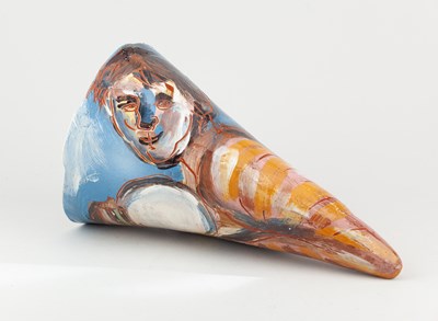 Lot 297 - JITKA PALMER (born 1959); a deep tin glazed...