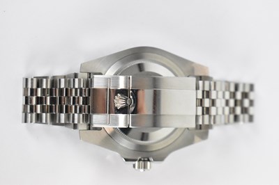 Lot 1433 - ROLEX; a stainless steel GMT-Master II left...