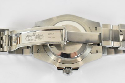 Lot 1433 - ROLEX; a stainless steel GMT-Master II left...