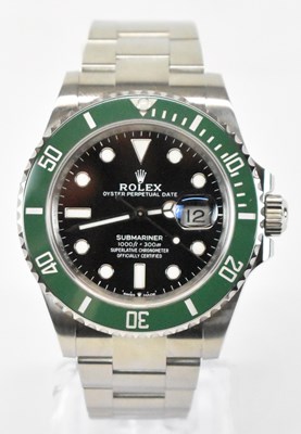 Lot 1434 - ROLEX; a stainless steel Submariner wristwatch,...
