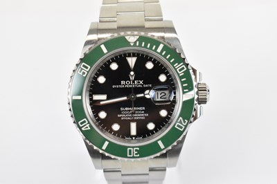 Lot 1434 - ROLEX; a stainless steel Submariner wristwatch,...