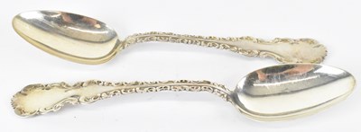 Lot 1165 - A pair of sterling silver tablespoons, length...