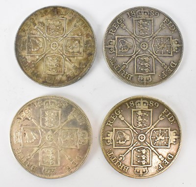 Lot 1430 - Three Victoria 1889 half florins and an 1890...