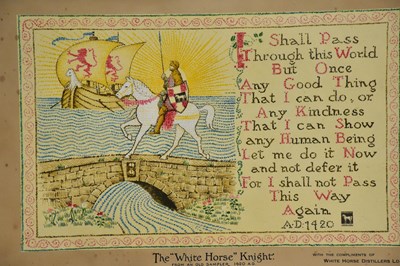 Lot 1591 - A White Horse whisky knight print from a...