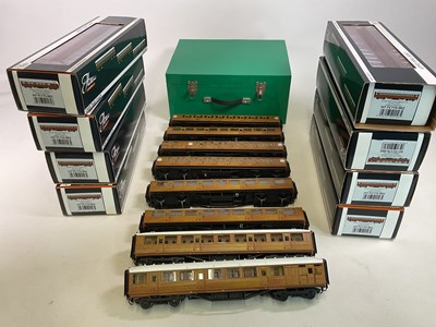 Lot 135 - Eight Gresley Teak coaches for 0 Gauge layout,...