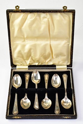 Lot 659 - A cased set of six George V hallmarked silver...