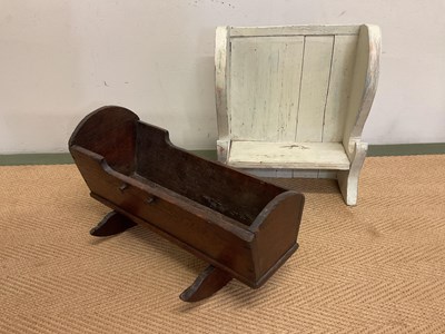 Lot 232 - A collection of doll's furniture including a...