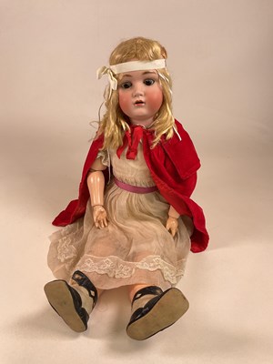 Lot 131 - KESTNER; a large bisque head doll with...