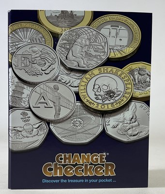 Lot 477 - CHANGE CHECKER; an album containing fifty £5...