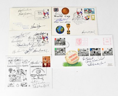 Lot 403 - ENGLAND WORLD CUP TEAM; five first day covers...