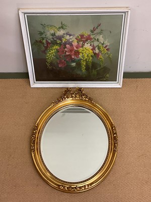 Lot 759 - VERNON WARD; print, still life of flowers in a...