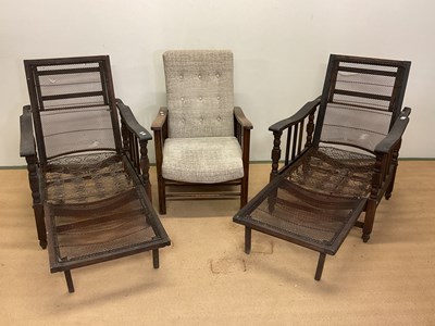 Lot 721 - A pair of Morris reclining chairs and a...