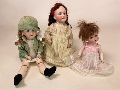 Lot 239 - SFJB; a French circa 1920 bisque head doll,...