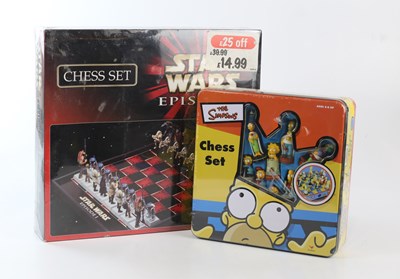 Lot 166 - STAR WARS; an Episode One chess set together...