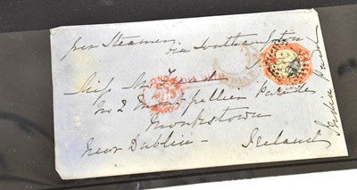 Lot 647 - INDIA; 1858 envelope to Monkstown, Ireland,...