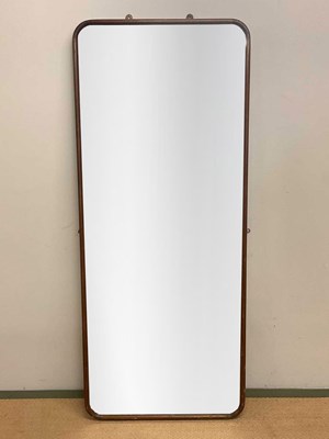 Lot 727 - A 20th century mahogany framed floor mirror,...