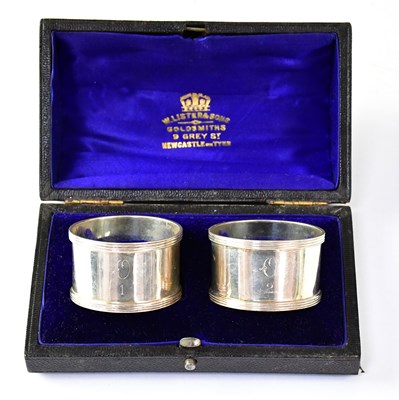 Lot 672 - ATKIN BROTHERS; a cased pair of hallmarked...