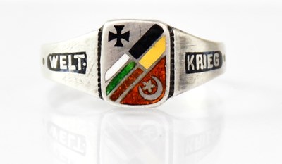 Lot 415 - A WWI German 800 grade silver end enamelled...