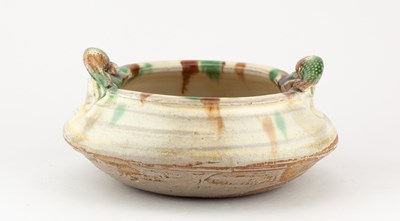 Lot 665 - TAKESHI YASUDA (born 1943); a stoneware twin...