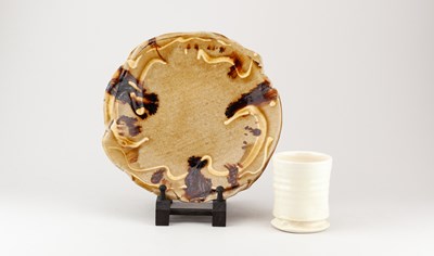 Lot 630 - TAKESHI YASUDA (born 1943); a stoneware plate...