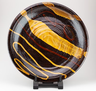 Lot 109 - CLIVE BOWEN (born 1943); a very large slipware...