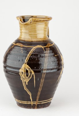 Lot 242 - CLIVE BOWEN (born 1943); a bellied slipware...