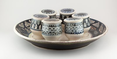 Lot 95 - CHRIS JENSEN; a supper set comprising a very...