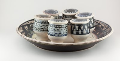Lot 95 - CHRIS JENSEN; a supper set comprising a very...