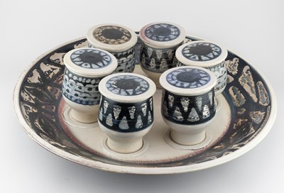 Lot 95 - CHRIS JENSEN; a supper set comprising a very...