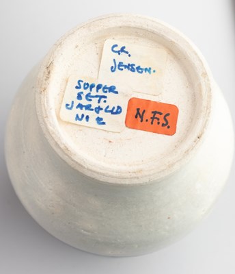 Lot 95 - CHRIS JENSEN; a supper set comprising a very...