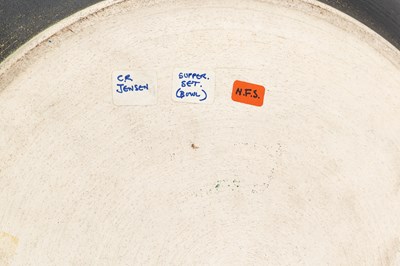 Lot 95 - CHRIS JENSEN; a supper set comprising a very...