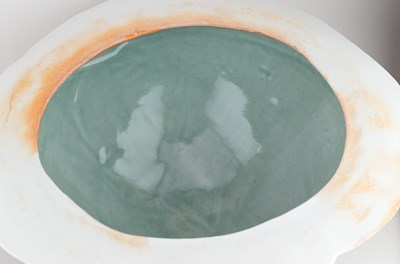 Lot 94 - CHRIS JENSEN; a large porcelain bowl covered...