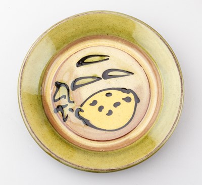Lot 416 - MARY WONDRAUSCH (1923-2016); a slipware plate...