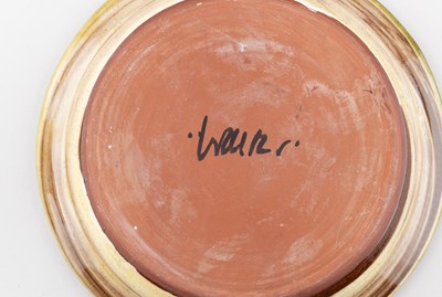 Lot 416 - MARY WONDRAUSCH (1923-2016); a slipware plate...