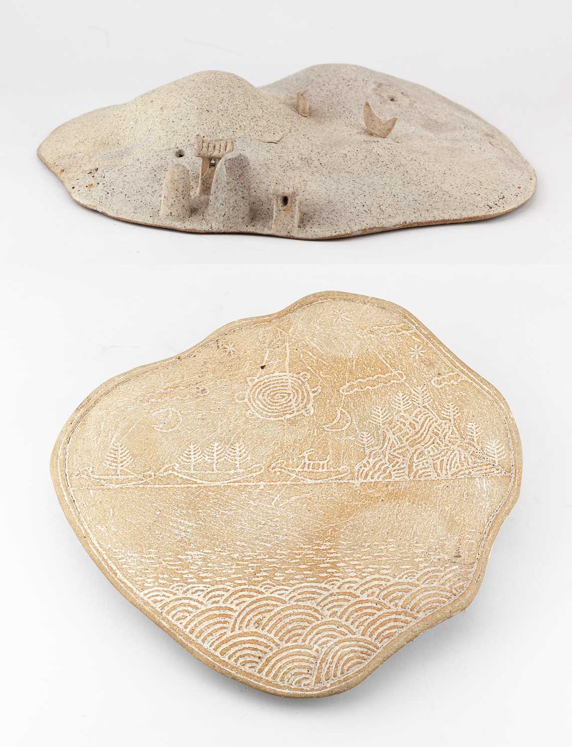 Lot 218 - IAN GODFREY (1942-1992); a stoneware sculpture...