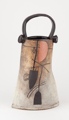 Lot 334 - JOHN MALTBY (1936-2020); a tall stoneware...