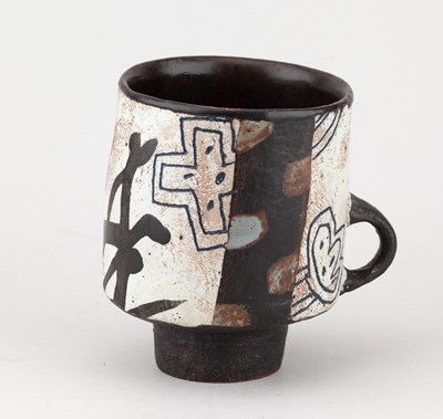 Lot 329 - JOHN MALTBY (1936-2020); a stoneware cup form...