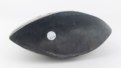 Lot 378 - LINDSEY WALSH; a triangular raku rocking...