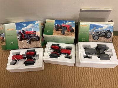 Lot 182 - UNIVERSAL HOBBIES; three Massey Tractors,...