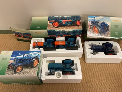 Lot 164 - UNIVERSAL HOBBIES; three model tractors,...