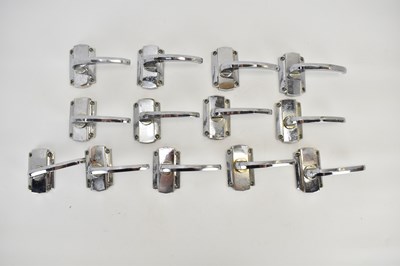 Lot 109 - YALE; six pairs of Art Deco style chrome...