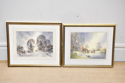 Lot 732 - GEORGE ALLEN; a pair of watercolours, each of...