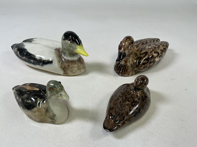 Lot 314 - WINSTANLEY; a group of four ducks including a...