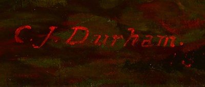 Lot 757 - C J DURHAM; oil on canvas, 'The Wreckers',...