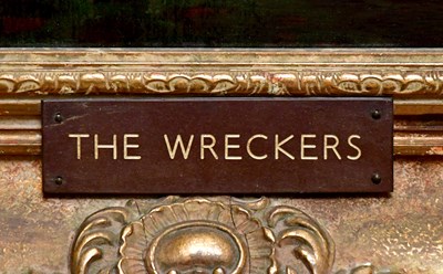 Lot 757 - C J DURHAM; oil on canvas, 'The Wreckers',...