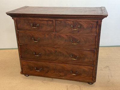 Lot 805 - A 19th century mahogany chest of two short...